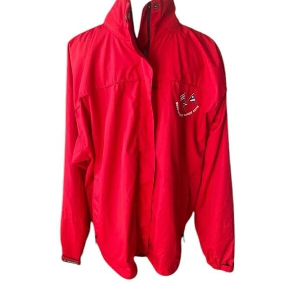 Men’s StormTech Red Yacht Club Zip Away Hood Windbreaker Rain Jacket as XL - Picture 1 of 10